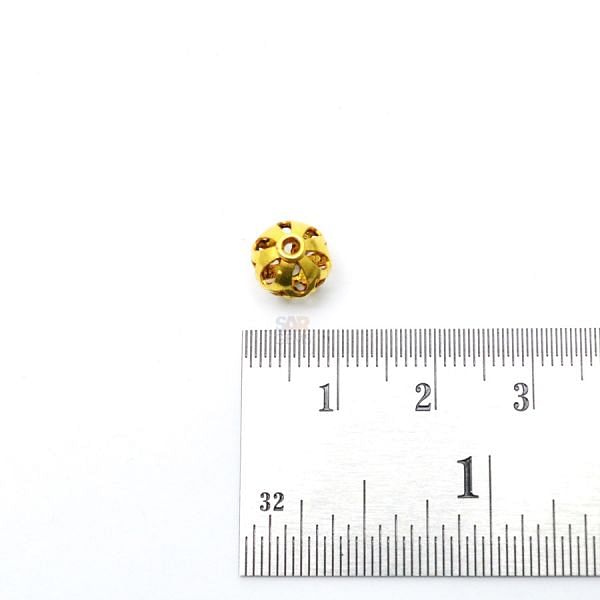 18K Solid Yellow Gold Fancy Roundel Shape Plain Finished 8,0X8,0mm Bead, SGTAN-0075, Sold By 1 Pcs.
