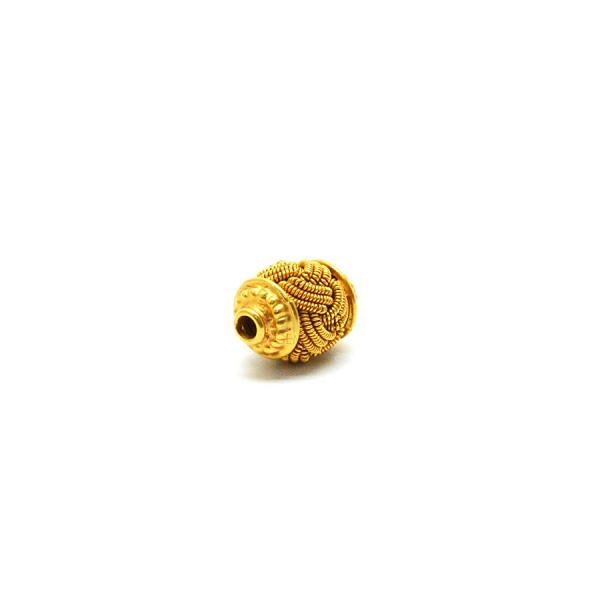 18K Solid Yellow Gold  Oval Shape Spring Plain Finished, 12,0X8,50mm Bead, SGTAN-0078, Sold By 1 Pcs.