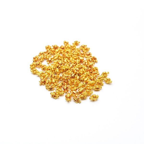 18K Solid Yellow Gold Fancy Shape Plain Finishing 7,5X5mm Bead, SGTAN-0204, Sold By 1 Pcs.