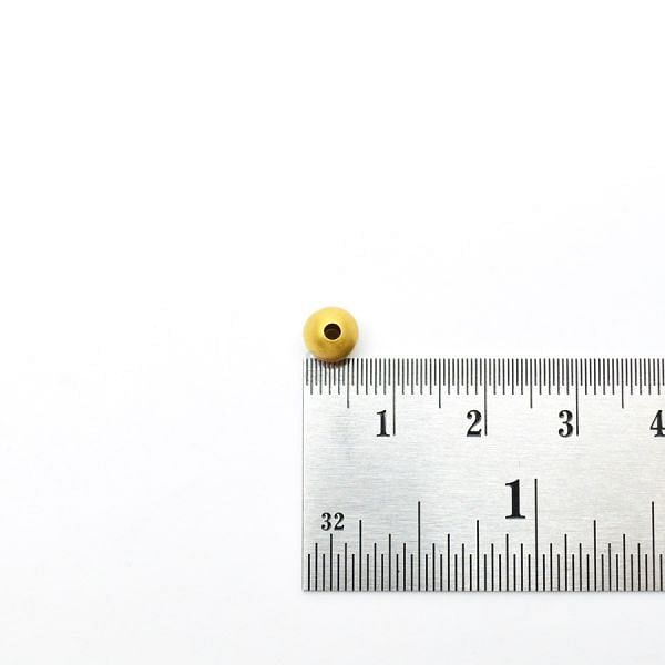 18K Solid Yellow Gold Ball Shape Plain Finishing 6mm Bead, SGTAN-0384, Sold By 1 Pcs.