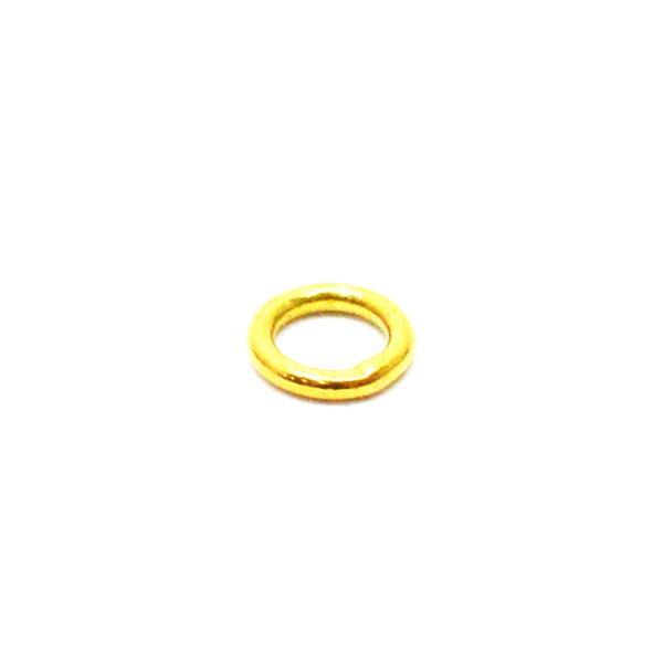18k Gold Clasps Beads 3,5X0,5mm  With Plain Finishing in Round Shape, SGTAN-0458, Sold By 10 Pcs.