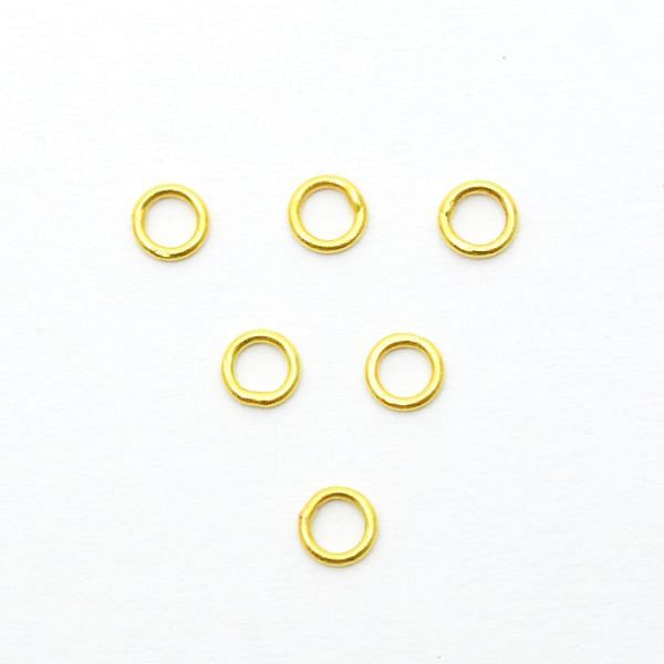 18k Gold Beads With Round Shape, Finding Clasps Beads in 3X0,5mm Size, SGTAN-0459, Sold By 20 Pcs.
