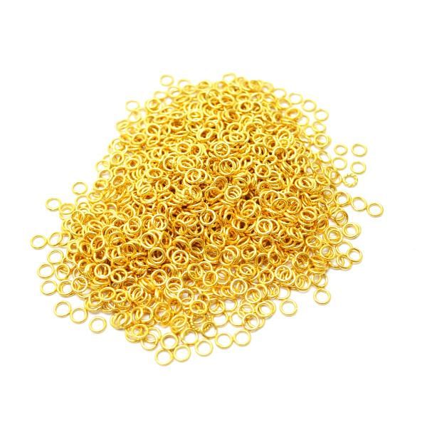 18k Gold Beads With Round Shape, Finding Clasps Beads in 3X0,5mm Size, SGTAN-0459, Sold By 20 Pcs.