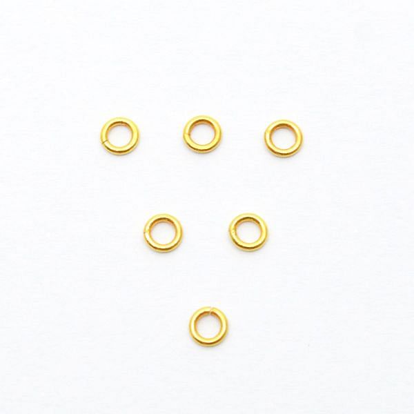 18 Carat Gold Clasps Round Shape Beads Finding - 2,5X0,4mm Size, SGTAN-0460, Sold By 30 Pcs.