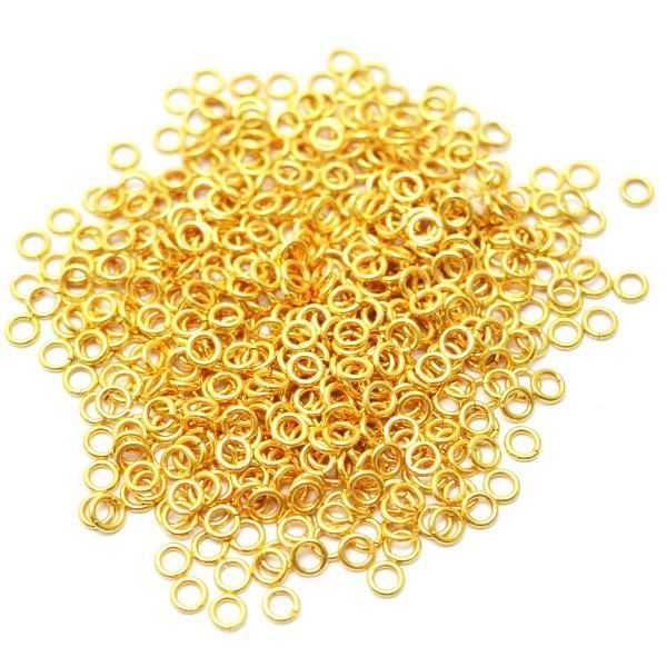 18 Carat Gold Clasps Round Shape Beads Finding - 2,5X0,4mm Size, SGTAN-0460, Sold By 30 Pcs.