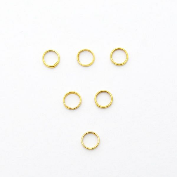 4X0,7 mm 18k Solid Gold Beads in Round Shape For Jewellery Making, SGTAN-0477, Sold By 10 Pcs.