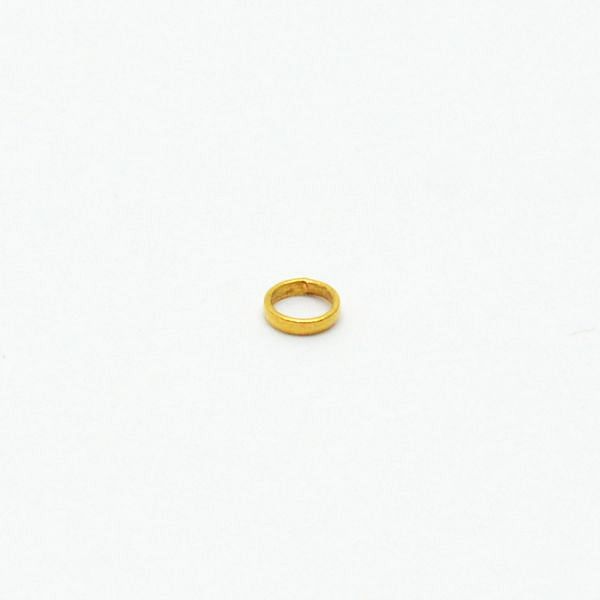 18 Carat Solid Yellow Gold Beads With Round in Size  3,5X0,7 mm, SGTAN-0478, Sold By 10 Pcs.