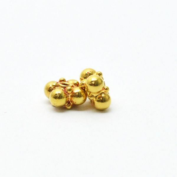 18k Solid Gold Flower Beads With 5X3 MM Size For Jewellery Making, SGTAN-0481, Sold By 1 Pcs.