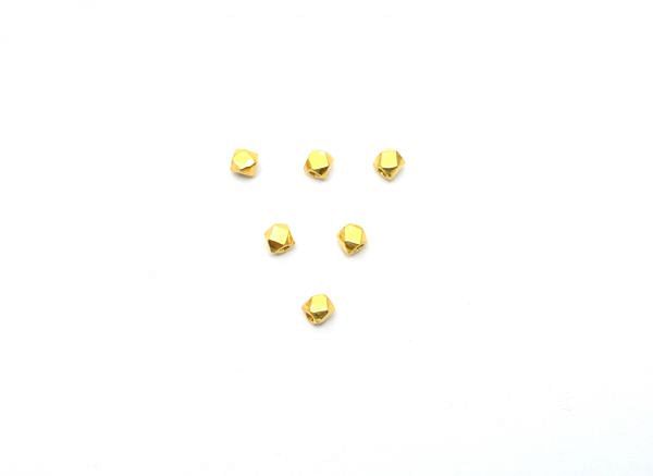 18k Solid Gold Square Shape Beads With  2,7X2,6 mm size, SGTAN-0485, Sold By 2 Pcs.