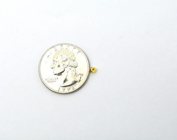 Solid 18k Solid Gold Bead With Hexagon Shape in  2,4X2,5 mm Size, SGTAN-0486, Sold By 5 Pcs.