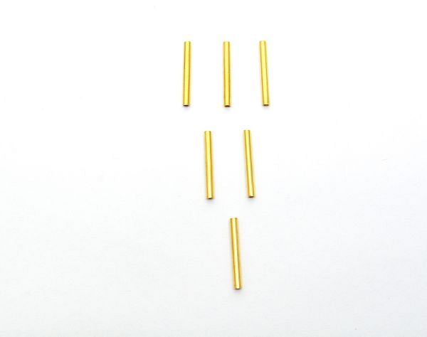 18k Solid Gold Beads in Tube Shape, 17,7X1,8 mm Beads Finding, SGTAN-0491, Sold By 1 Pcs.