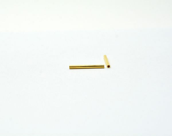 Solid 18k Gold Tube Beads For Making Jewellery - Size 21X1,8 mm, SGTAN-0492, Sold By 1 Pcs.