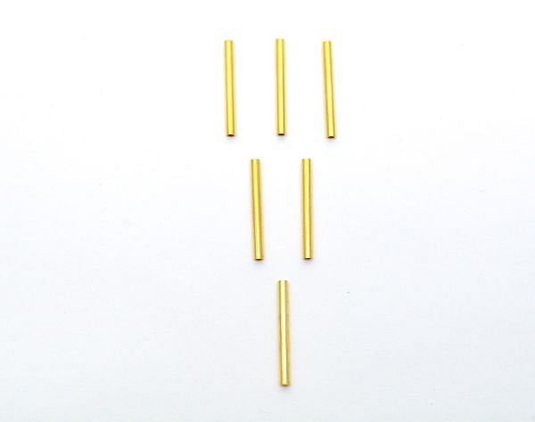 Solid 18k Gold Tube Beads For Making Jewellery - Size 21X1,8 mm, SGTAN-0492, Sold By 1 Pcs.