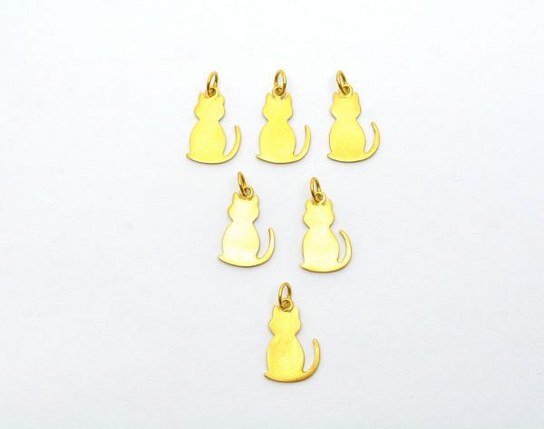 18K Solid Yellow Gold Plain  Shape   10X7,3X16,5X8mm Pendent, SGTAN-0493, Sold By 1 Pcs.