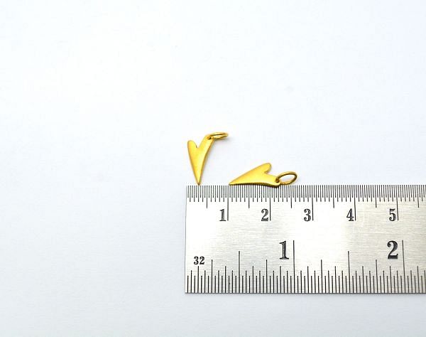 Plain 18K Solid Gold Pendant - 13,2X6,7X2,2X1,1 mm  Size, SGTAN-0512, Sold By 1 Pcs.