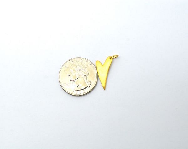   18K Solid Yellow Gold Pendant With 20,7X11X1 mm Size in Heart Shape, SGTAN-0514, Sold By 1 Pcs.