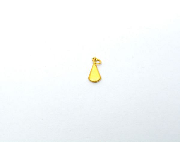 18K Solid Yellow Gold Plain Bottle Shape Pendant in 13,5X7X1,5 mm, SGTAN-0524, Sold By 1 Pcs.