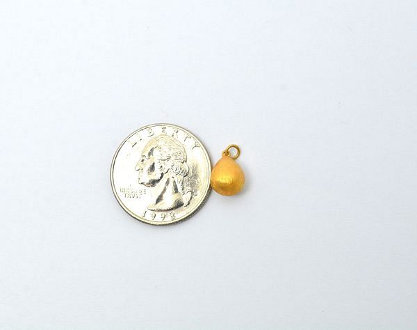 18K Solid Yellow Gold Pendant With Drop Shape in 11X8 mm Size , SGTAN-0527, Sold By 1 Pcs.