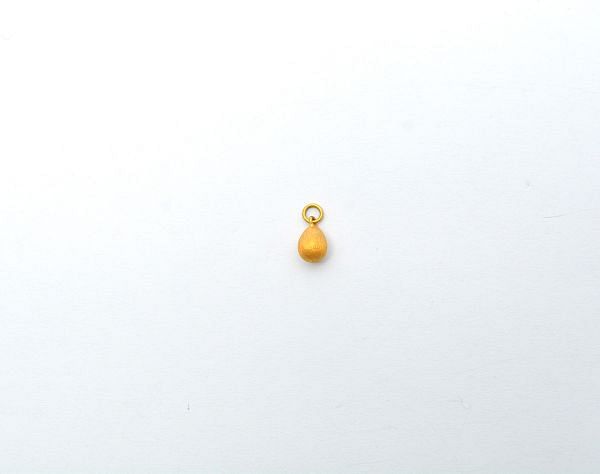 Plain 18K Solid Yellow Gold Pendant With Drop Finished - 8,5X5 mm, SGTAN-0528, Sold By 1 Pcs.