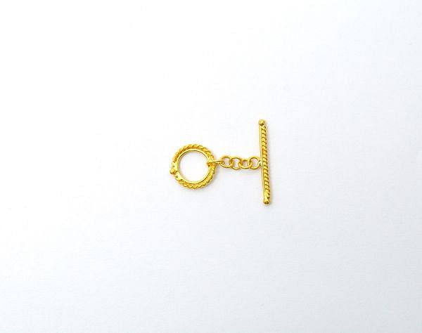 Shiny 18k Solid Yellow Gold Toggle Clasp In Shape - 11,5X1,22,5X1,8 mm Size, SGTAN-0529, Sold By 1 Pcs.