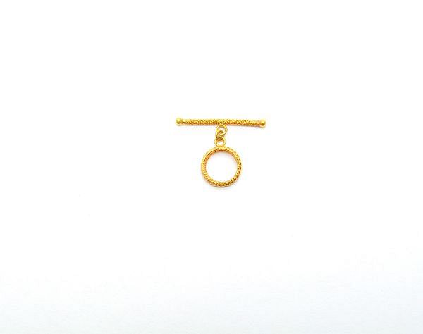 18k Solid Yellow Gold Toggle Clasp in 2X22,5X1,3 mm Size, SGTAN-0530, Sold By 1 Pcs.
