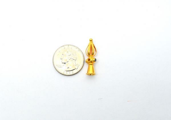 18K Gold Bead With 28X8X9,5 mm Size, SGTAN-0567, Sold By 1 Pcs.