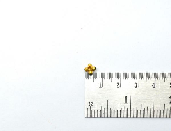 Handmade 18K Solid  Yellow Gold Beads in 5X6mm Size   - SGTAN-0722, Sold By 1 Pcs.