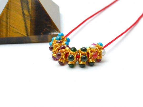  18K Solid  Yellow Gold Beads - 7x3X1.5mm Size   - SGTAN-0724, Sold By 1 Pcs.