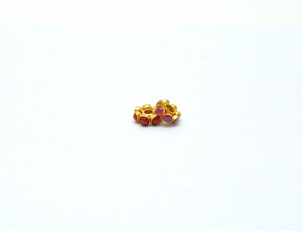  18K Solid  Yellow Gold Beads in Round Shape With 11X4mm Size - SGTAN-0738, Sold By 1 Pcs.