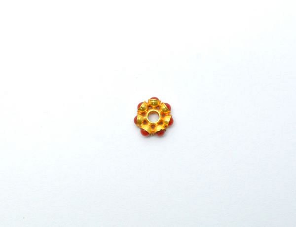  18K Solid  Yellow Gold Beads in Round Shape With 11X4mm Size - SGTAN-0738, Sold By 1 Pcs.