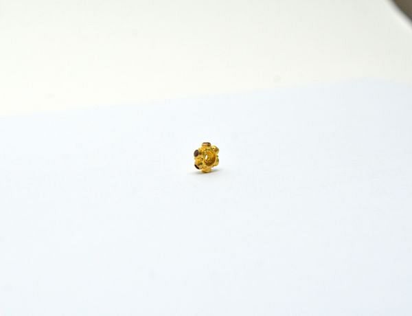 Handmade 18K Solid  Yellow Gold Beads in 8X3 mm Size   - SGTAN-0741, Sold By 1 Pcs.