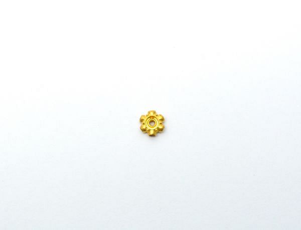 Handmade 18K Solid  Yellow Gold Beads in 8X3 mm Size   - SGTAN-0741, Sold By 1 Pcs.