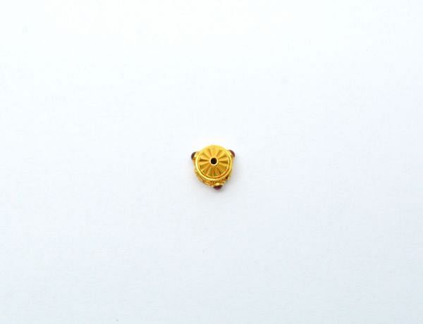  18K Solid  Yellow Gold Beads in 10X9mm Size   - SGTAN-0753, Sold By 1 Pcs.
