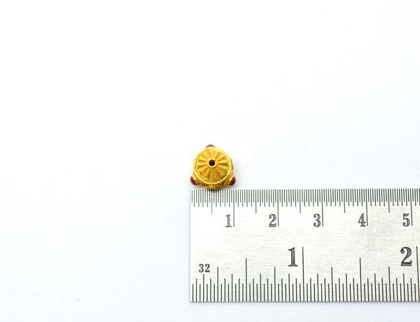  18K Solid  Yellow Gold Beads in 10X9mm Size   - SGTAN-0753, Sold By 1 Pcs.