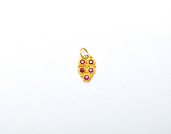 18K Solid Gold charm Pendant In 15X9X2mm Size -   SGTAN-0763, Sold By 1 Pcs.
