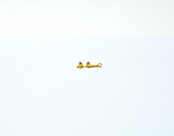 Handmade 18K Solid Gold Charm Pendant - 11X5mm Size   - SGTAN-0765, Sold by 2 Pcs.
