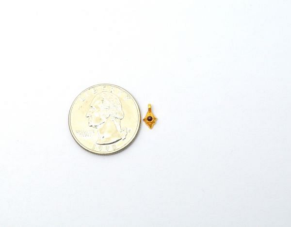  18k Solid Gold Charm Pendant With Fancy Shape - 5X8mm Size  - SGTAN-0769 Sold by 2 Pcs 