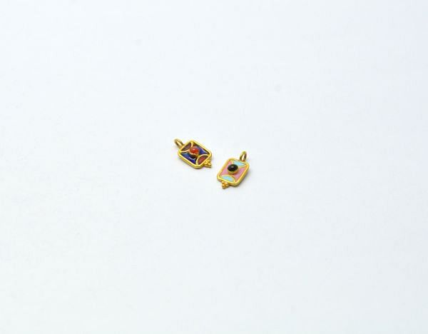  18K Solid Gold Charm Pendant - 12X6mm Size    - SGTAN-779, Sold By 1 Pcs.