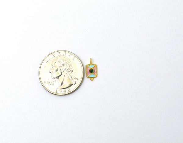  18K Solid Gold Charm Pendant - 12X6mm Size    - SGTAN-779, Sold By 1 Pcs.