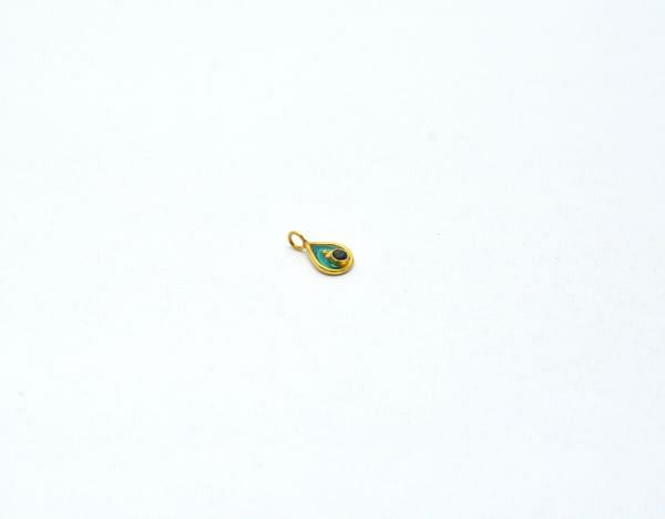  18K Solid Gold Charm Pendant - 6X11mm Size - SGTAN-782, Sold By 1 Pcs.