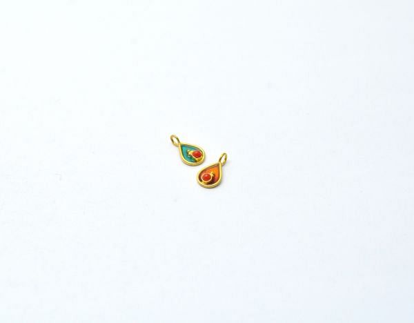  18K Solid Gold Charm Pendant - 6X11mm Size - SGTAN-782, Sold By 1 Pcs.