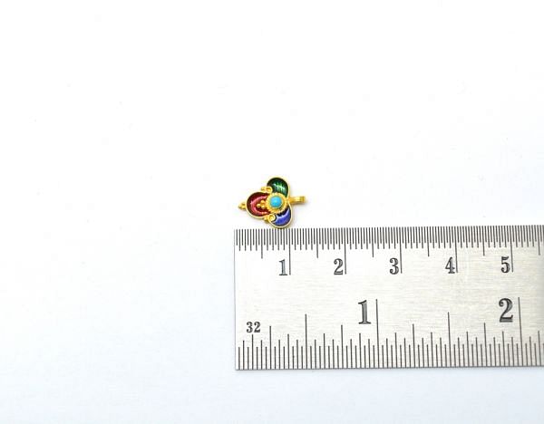 Beautiful  18K Solid Gold Charm Pendant in 12X9.5mm Size - SGTAN-797, Sold By 1 Pcs.