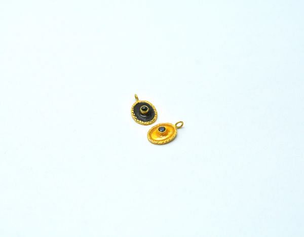  Beautiful 18K Solid Gold Charm Pendant in 13.5X8.5mm Size  - SGTAN-804, Sold By 1 Pcs.