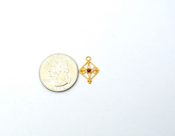 Handmade 18K Solid Gold Charm Pendant With 17X12X9mm Size   - SGTAN-0807, Sold By 1 Pcs.