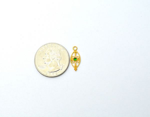 Handmade 18K Solid Gold Charm pendant  in 17X7mm Size   - SGTAN-0813, Sold By 1 Pcs.