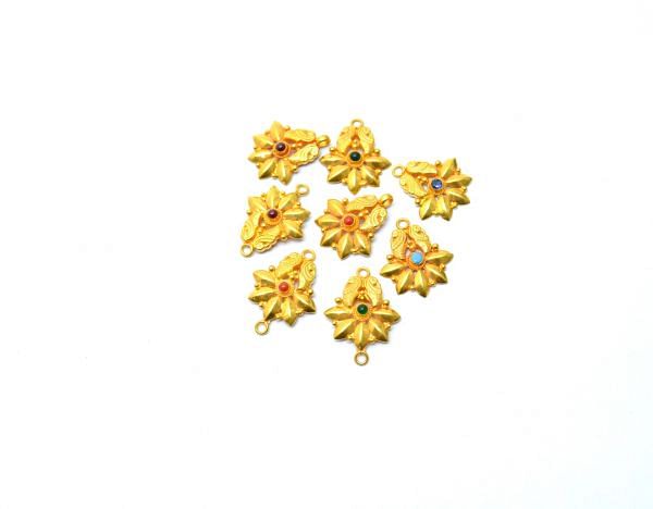 Fancy 18K Solid Gold Charm Pendant  With  20X17X4 mm Size   - SGTAN-0824, Sold By 1 Pcs.