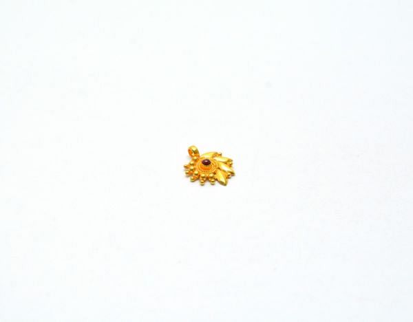 Handmade 18K Solid Gold Pendant in Fancy Shape With 16X13X3 mm Size   - SGTAN-0825, Sold By 1 Pcs.