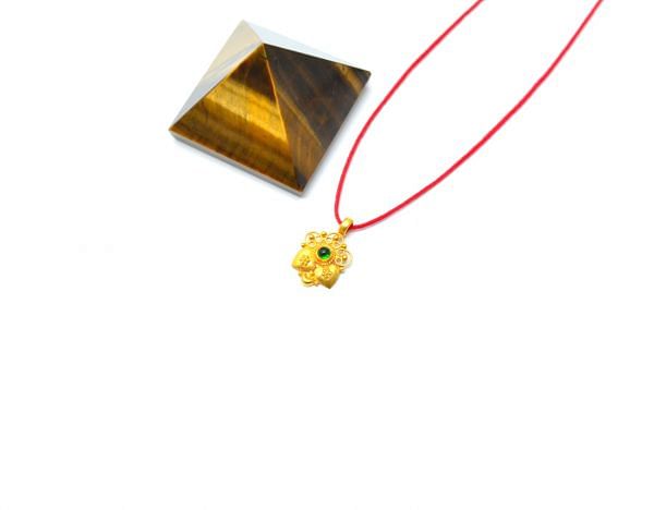  18K Solid Gold Charm Pendant - 16X10X3mm Size    - SGTAN-0829, Sold By 1 Pcs.