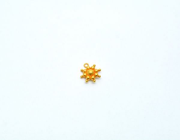  Handmade 18K Solid Gold Charm Pendant - 15X14X5 mm Size - SGTAN-836, Sold By 1 Pcs.