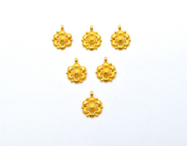  Handmade 18K Solid Gold Charm Pendant With 16X12.5X3.5 mm Size  - SGTAN-0838, Sold By 1 Pcs.